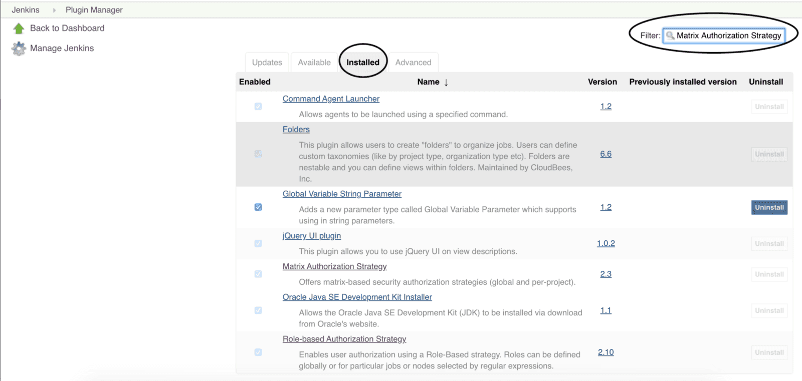 Matrix authorization strategy how to grant job permissions for a user